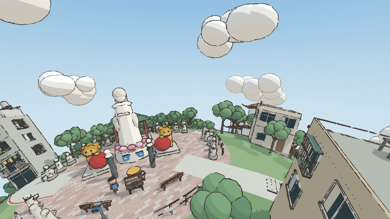 基隆小行星遊戲畫面：中正公園大觀音
